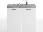 FMD Dresser with 2 Doors 80x34.9x89.9 cm White and Concrete
