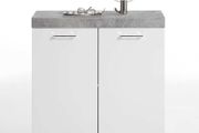 FMD Dresser with 2 Doors 80x34.9x89.9 cm White and Concrete