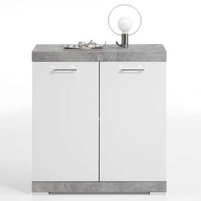 FMD Dresser with 2 Doors 80x34.9x89.9 cm White and Concrete