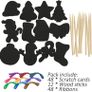 48 pieces Christmas Scratch Art Cards, Hanging Decorations Christmas Crafts doodle game For Kids (FREE POSTAGE) Image 2