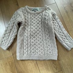 genuine aran crafts kids aran jumper merino wool age 4-5 yrs