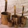 vintage brass measuring jugs Image 2