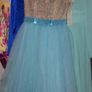Brand new Pearl beaded DEBS Dress / Princess dress in Blue / AQUA Image 2