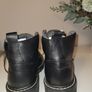 Black Real Leather Boots. Size 34. New Image 4