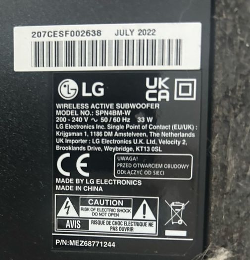 LG soundbar SN4