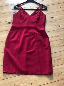 Red Frank Usher Dress Size 12