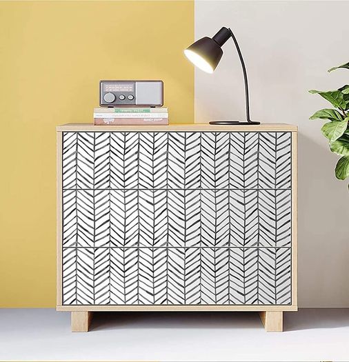 Geometric Pattern Modern Minimalist Wallpaper Herringbone Black White Vinyl Self Adhesive Wallpaper Decoration for Thanksgiving Christmas Day MULTIPLE SIZES AVAILABLE (FREE SHIPPING)