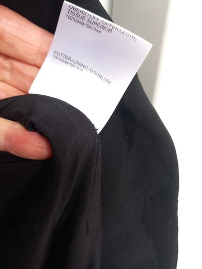 Feraud Black 100% Silk Jacket/Silk Lining F40 D38 UK12