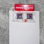 Miss Sixty Purple Crystal Star Stud Earrings Silver Square Statement Image 3