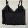 Black H&M Cami Lace Trim Top Image 2