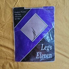 Vintage 1980s sheer nearly black fashion tights Made in Ireland