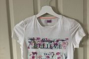 Women's Quote Slogan Floral Tshirt