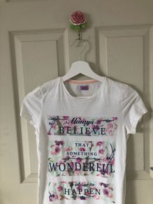 Women's Quote Slogan Floral Tshirt