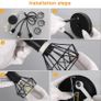 3 Way Ceiling Light Fixture Rotatable Retro Spotlight Fitting E14 Base Angle Adjustable with Black Metal Cage Flush Mount for Bedroom Living Room Hallway (FREE POSTAGE) Image 4