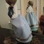 Vintage Nao by Lladro. Girl holding Sleepy Puppy. 1987.  #1029 Image 3