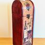 Vintage wooden wine bottle box Image 2