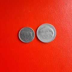 1993 Irish 5p and 10p