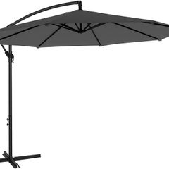 Parasol with Crank for Opening and Closing, Sun Protection, Garden Umbrella, UV Protection up to UPF 50+ for Garden, Patio