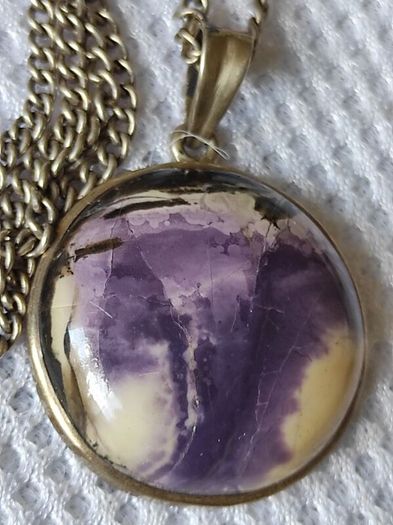 Sterling silver natural stone necklace