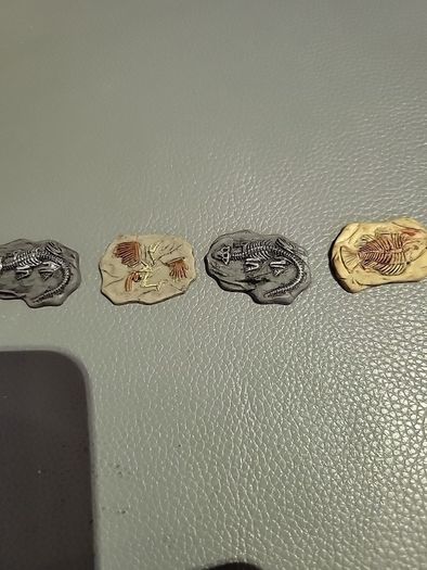 Set of 5 resin fossils