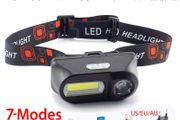 XPE COB LED headlamp USB Rechargeable Headlight head light Torch Flashlight 18650