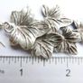 Poison ivy leaf earrings silver plated oxidized ivy leaf jewelry poison ivy antique look large silver Image 6