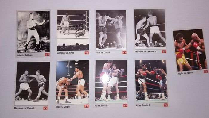 Vintage boxing trading cards