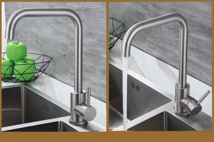 Modern Kitchen Sink Taps Mono Basin Mixer Single Faucet Chrome Tap
