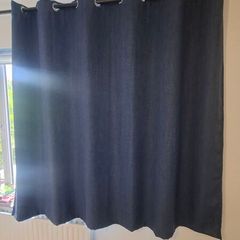 navy curtains
