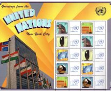 2009 United Nations (New York, US) Greeting Commemorative Stamps Sheet Mint Never Hinged (MNH)