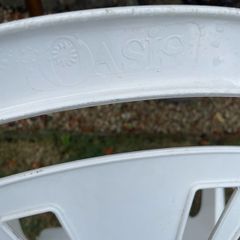 Six stackable garden chairs - white plastic