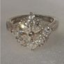 Pristine Vintage Silver & White Sapphire Ring Image 5