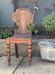 Regency shield back mahogany Hall Chair