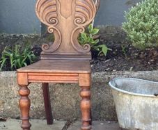 Regency shield back mahogany Hall Chair