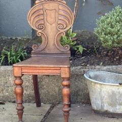 Regency shield back mahogany Hall Chair