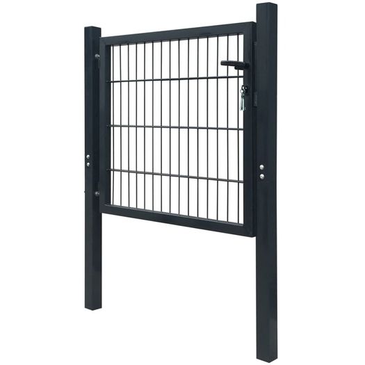 2D Fence Gate (Single) Anthracite Grey 106 x 130 cm