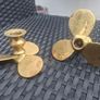 Lovely pair of Vintage solid Brass Nautical Boat propeller Candlestick holders Image 10