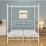 Canopy Bed Frame King Size with Ornate European Style Headboard & Footboard Image 5