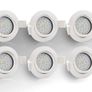 9 Pack,  83mm, Lumare LED Ultra-Flat Recessed ceiling Spotlight, 4 W, 400 Lumen, 230 V, IP44 for Living Room, Bathroom, Mini Slim Ceiling Spot in Silver, Warm White, Round with 83 mm  Diameter Image 6