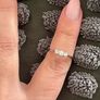 Platinum (950) Trilogy diamond ring Size N Image 2
