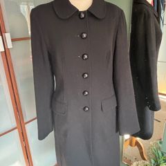 L K  Bennett Black Tailored Top Quality Coat - Size 12