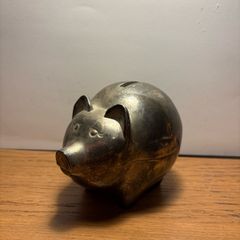 Silver plated piggy bank