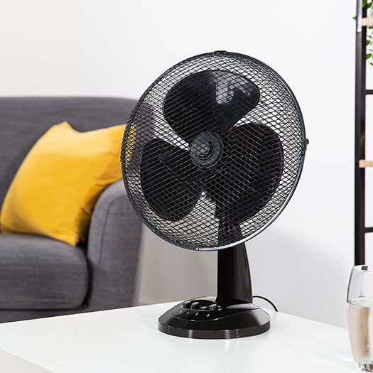 12" Inch, Lightweight, Portable Desk Fan, 3 Speed Settings, Wide-Angled Oscillation, Powerful Airflow, Quiet Operation, Perfect for Bedroom or Office (FREE SHIPPING)