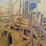 2 X old Painted wood panels Image 3
