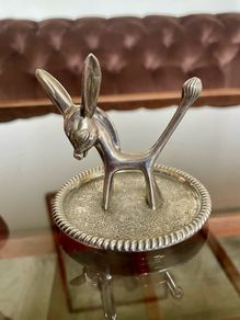 Seba Silverplated Ring Tree Retro Walter Bosse stylised Big Eared Donkey 1960s