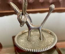 Seba Silverplated Ring Tree Retro Walter Bosse stylised Big Eared Donkey 1960s