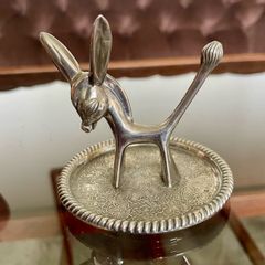 Seba Silverplated Ring Tree Retro Walter Bosse stylised Big Eared Donkey 1960s