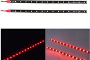 2PCS New 30cm 5050 12 LED Flexible Red LED Strip Light DIY Decoration For Car Boat Decor Strips Lamp Waterproof