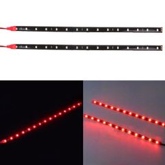 2PCS New 30cm 5050 12 LED Flexible Red LED Strip Light DIY Decoration For Car Boat Decor Strips Lamp Waterproof