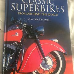 Classic Motor bike book from around the world hard back large in size beautiful illustrations and pictures in colour